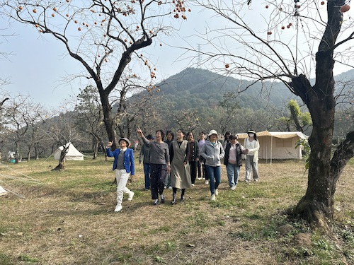 教职工游览梅里探柿